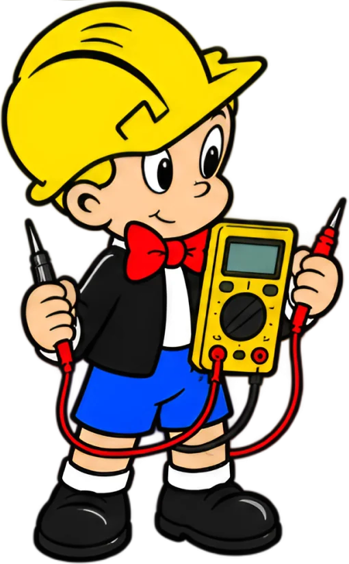 Richie testing with a multimeter